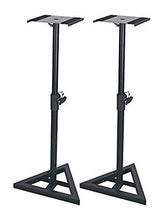 2 x QTX verstellbarer robuster Monitorständer 180.187 (schwarz)